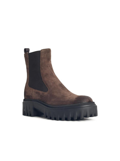 Hogan Brown Suede Ankle Boots