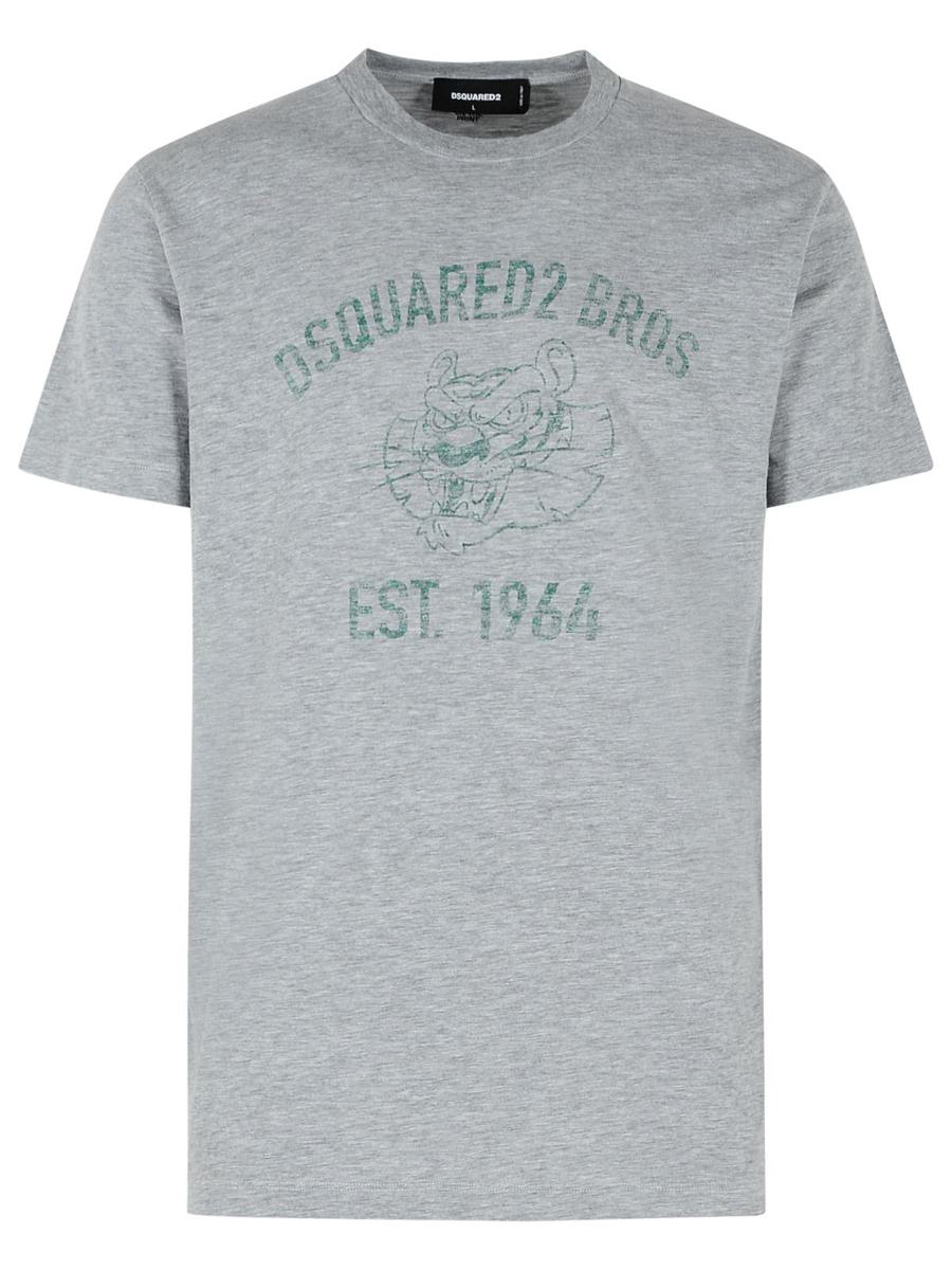 DSQUARED2 Gray Cotton T-Shirt