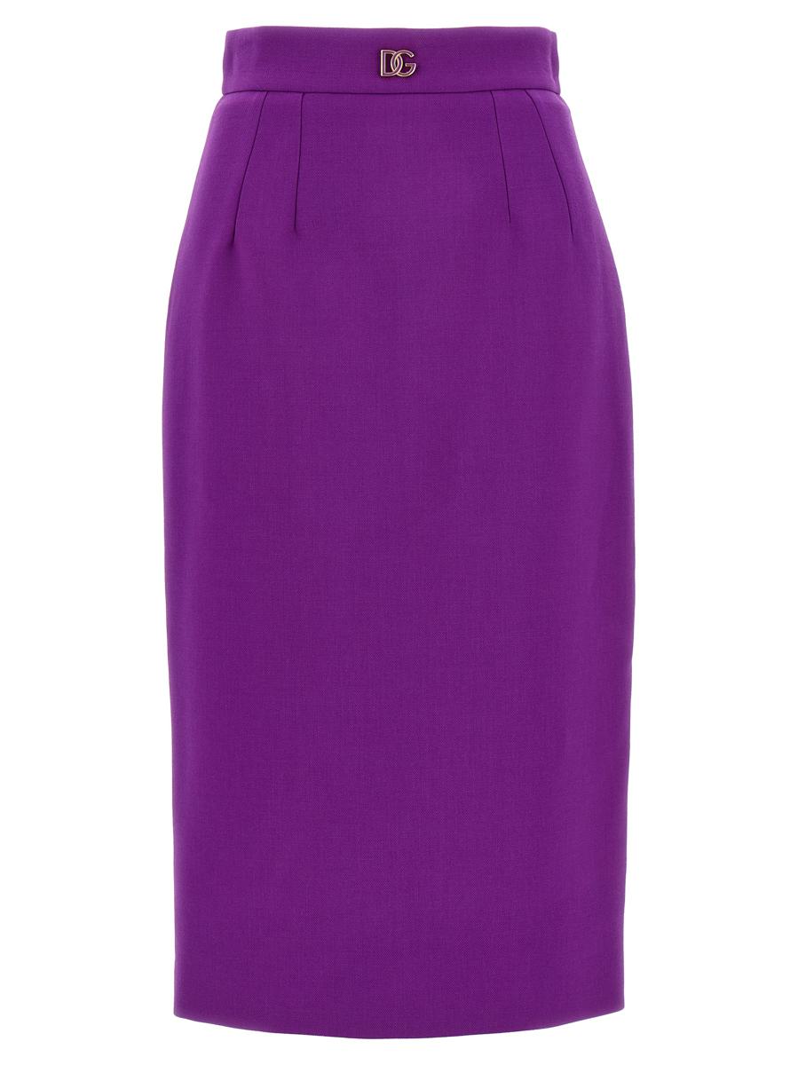 Dolce & Gabbana Metallic Logo Skirt