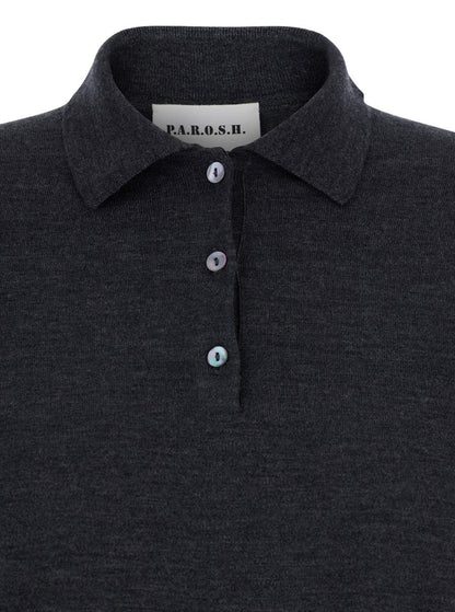 Polo Neck With Buttons Knit