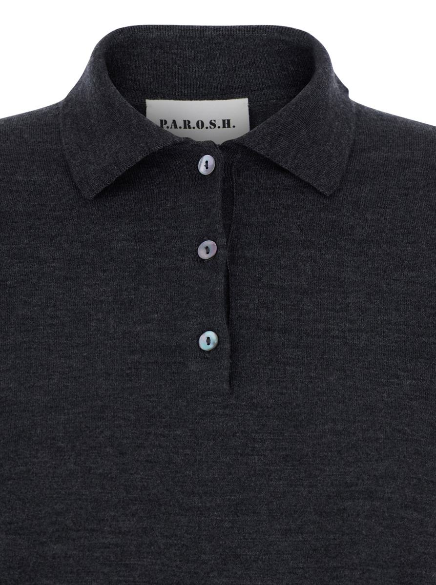 Polo Neck With Buttons Knit
