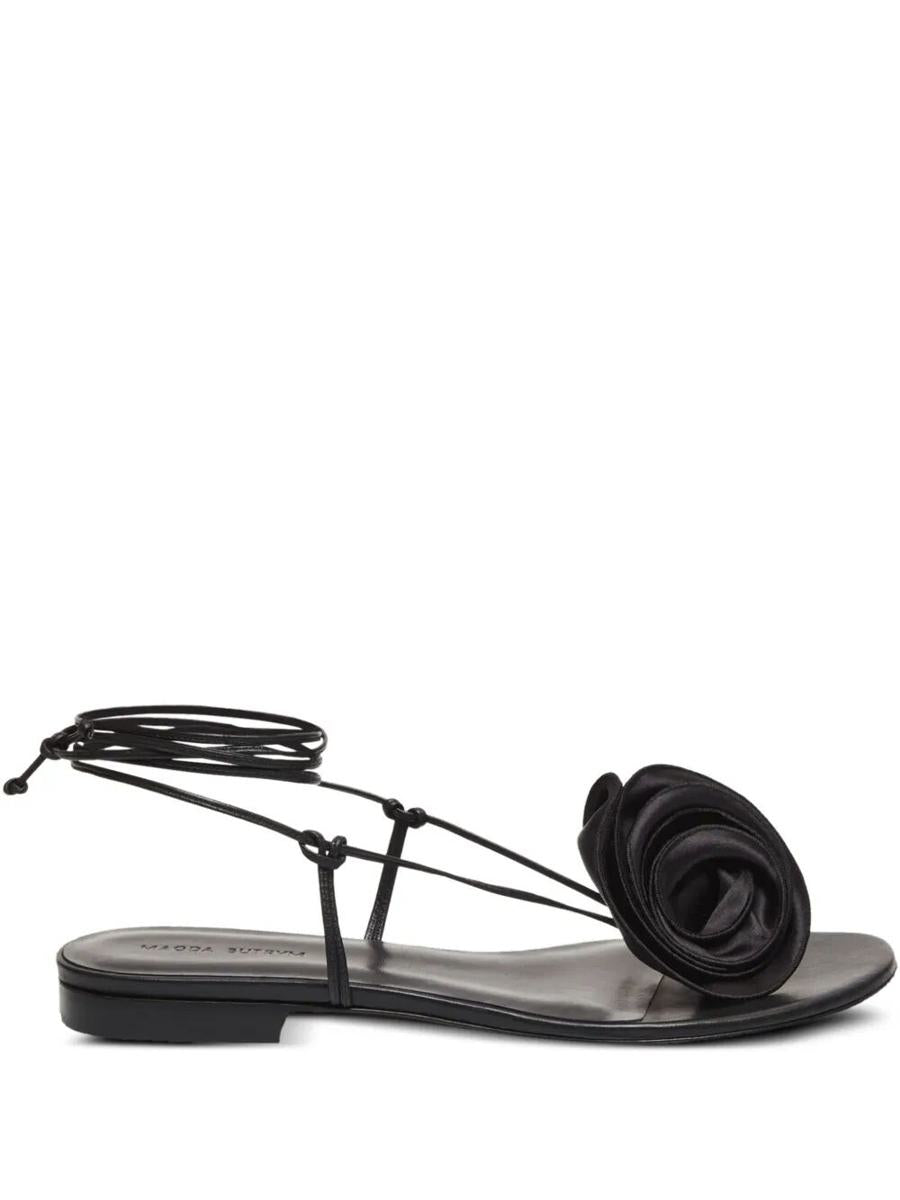 Magda Butrym Wrap Around Flat Flower Sandals Shoes