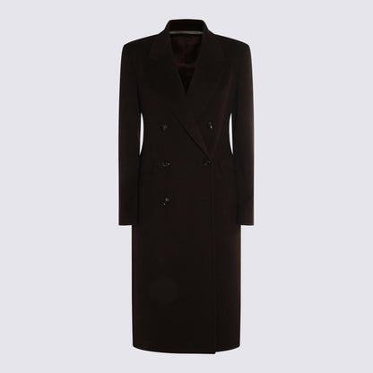 Tagliatore Dark Brown Wool Coat