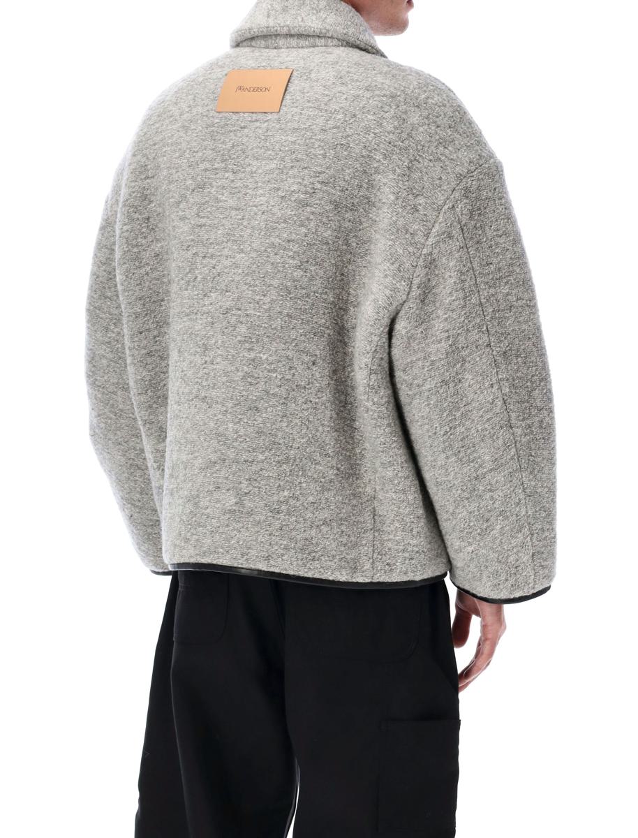 JW Anderson Light Grey Contrast Trim Casual Jacket