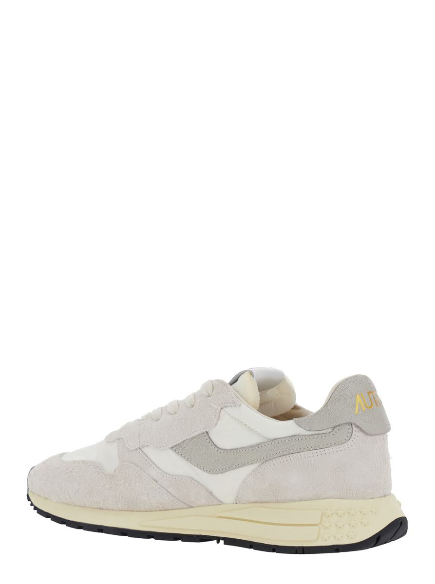 'Reel Wind' Grey Low Top Sneakers With Logo Detail In Suede Man