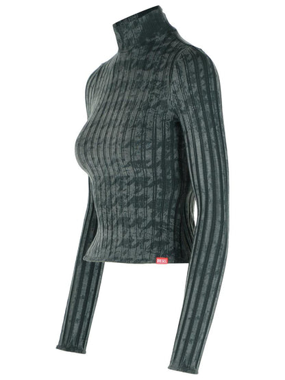 Diesel Grey Cotton Blend Sweater