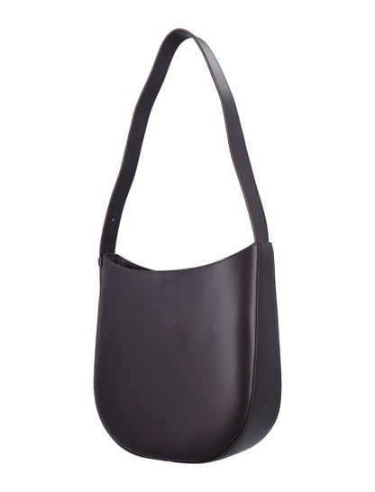 Sessun Leather Grandre Amo Hobo Bag With Bronze Details
