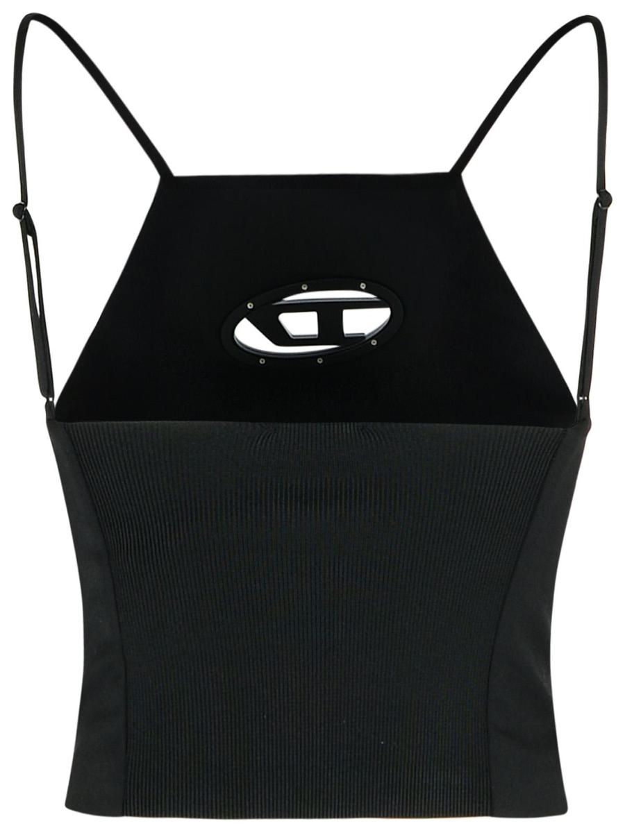 Diesel 'Wilit' Black Polyester Blend Tank Top