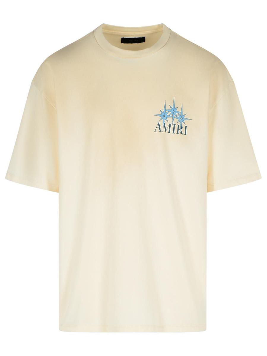 Amiri 'Starbust' Ivory Cotton T-Shirt