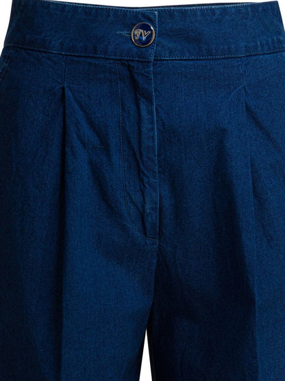 Valentino Garavani Wide-Leg Jeans With Pleats