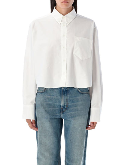 AMI Paris Oxford Cropped Shirt