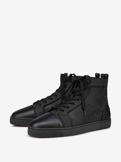 Christian Louboutin Louis Jacquard Leather Sneakers