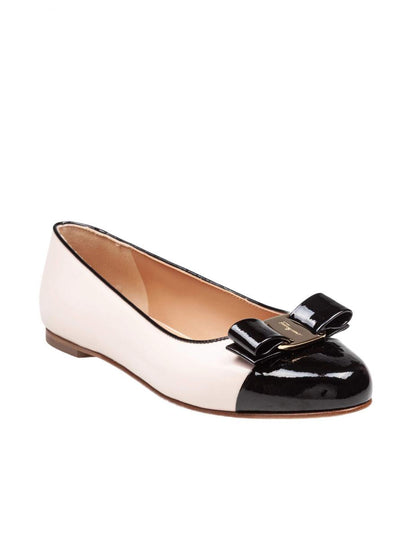 Salvatore Ferragamo Two-Tone Leather Ballerina Flat