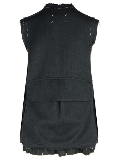 Maison Margiela Dark Grey Wool Vest
