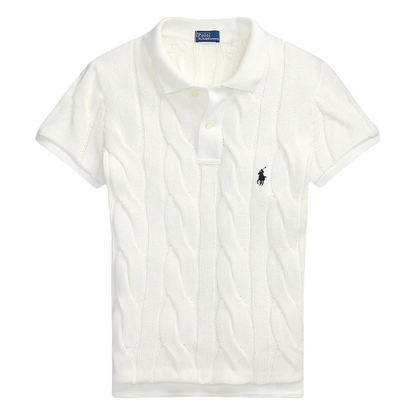 Polo Ralph Lauren POLO RALPH LAUREN cable knit cotton polo shirt