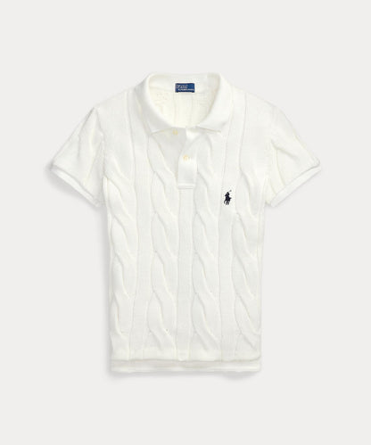 Polo Ralph Lauren POLO RALPH LAUREN cable knit cotton polo shirt