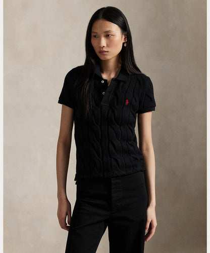 Polo Ralph Lauren POLO RALPH LAUREN cable knit cotton polo shirt
