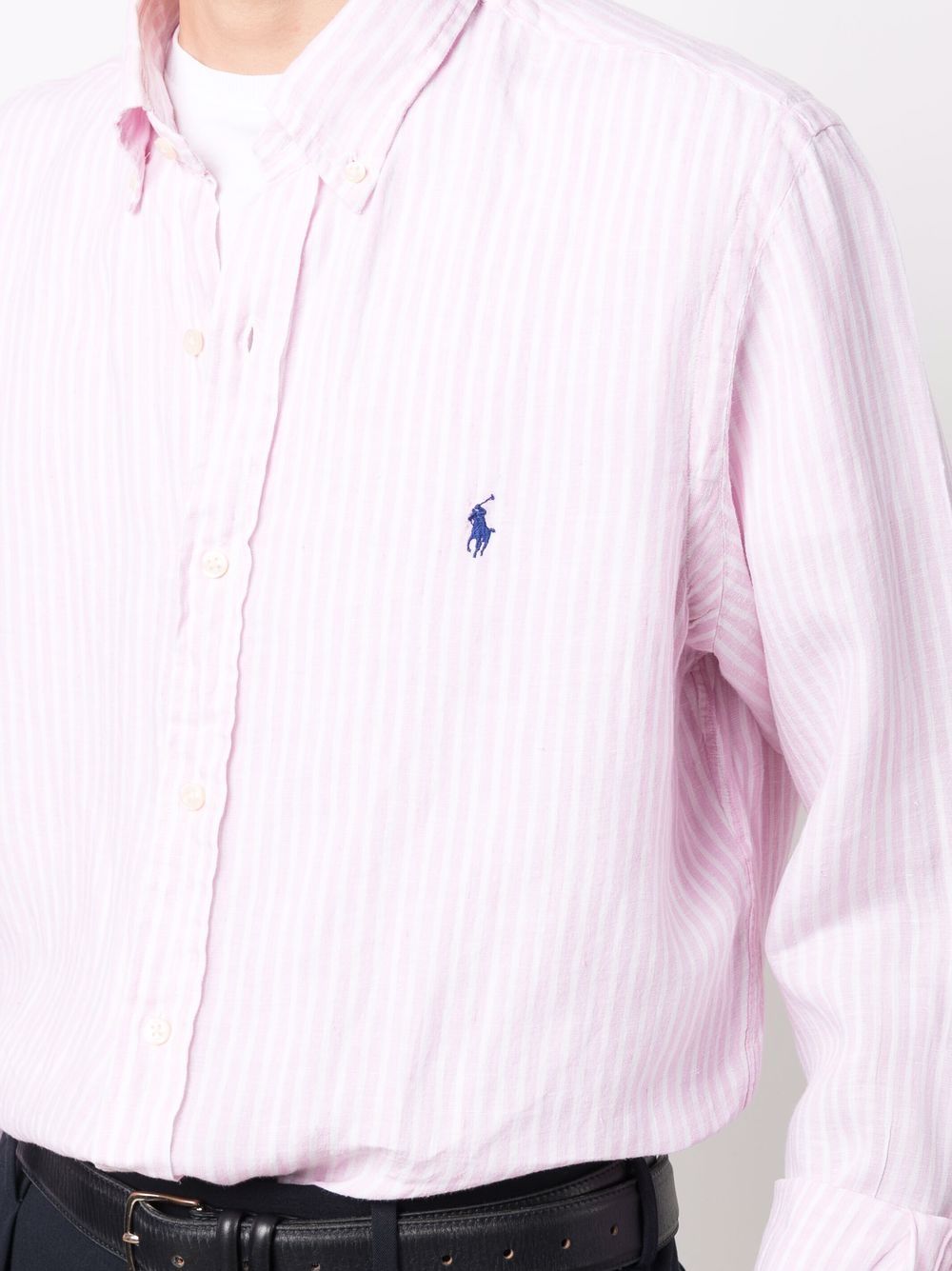 Custom Fit Striped Linen Shirt