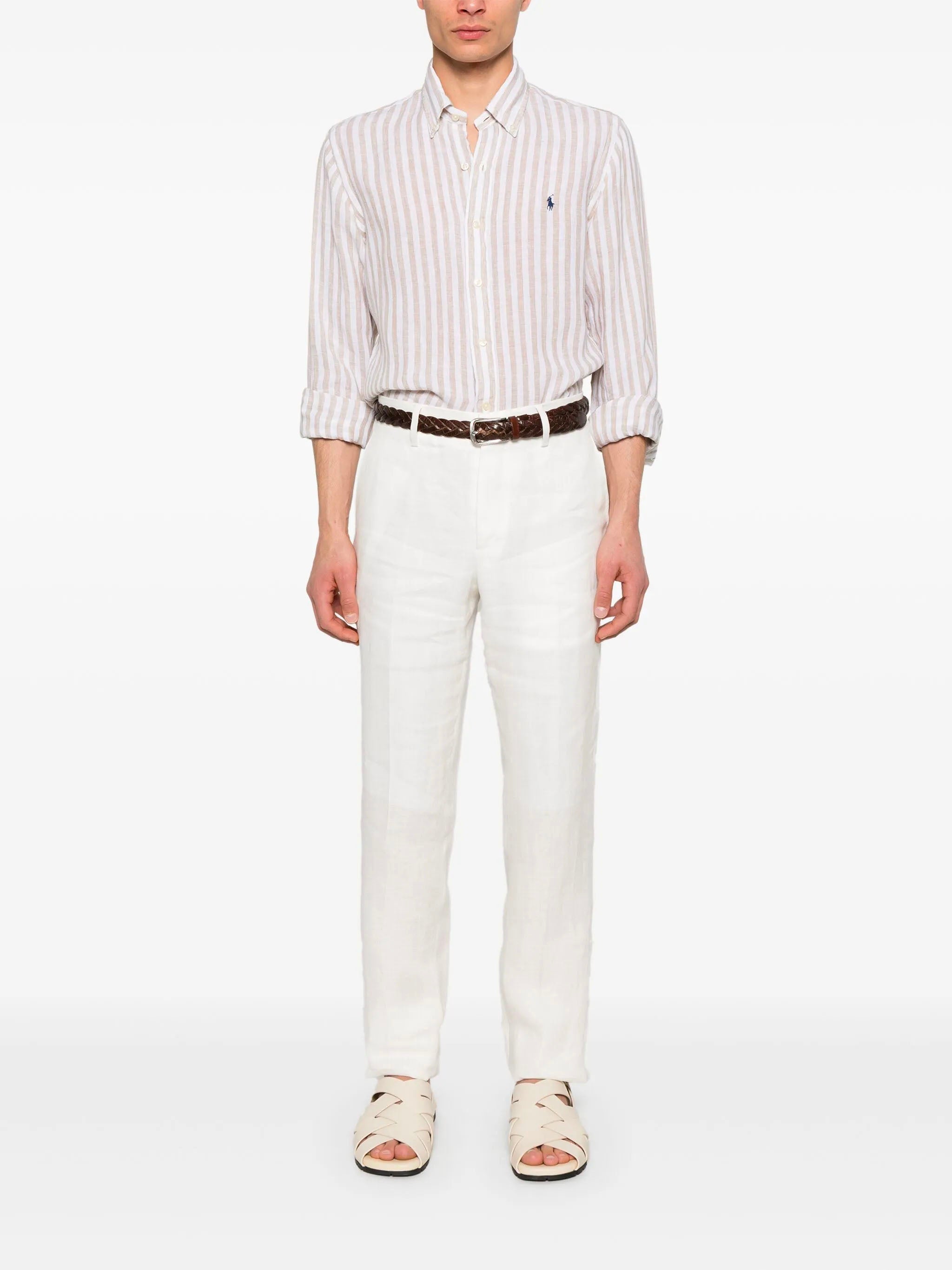 Custom-Fit Striped Linen Shirt