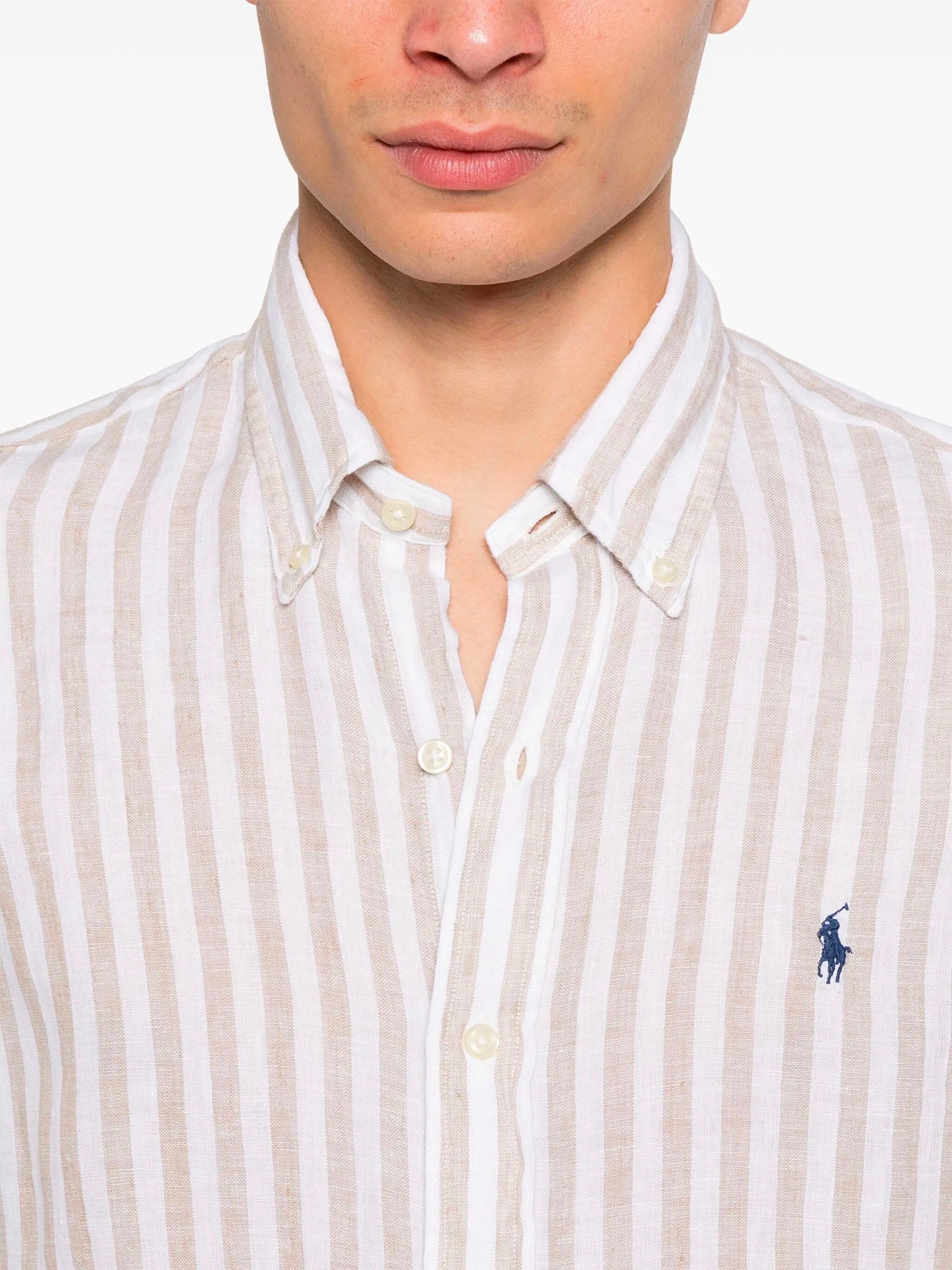 Custom-Fit Striped Linen Shirt