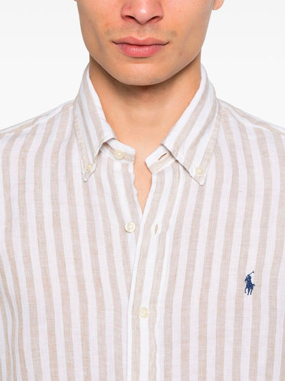 Custom-Fit Striped Linen Shirt