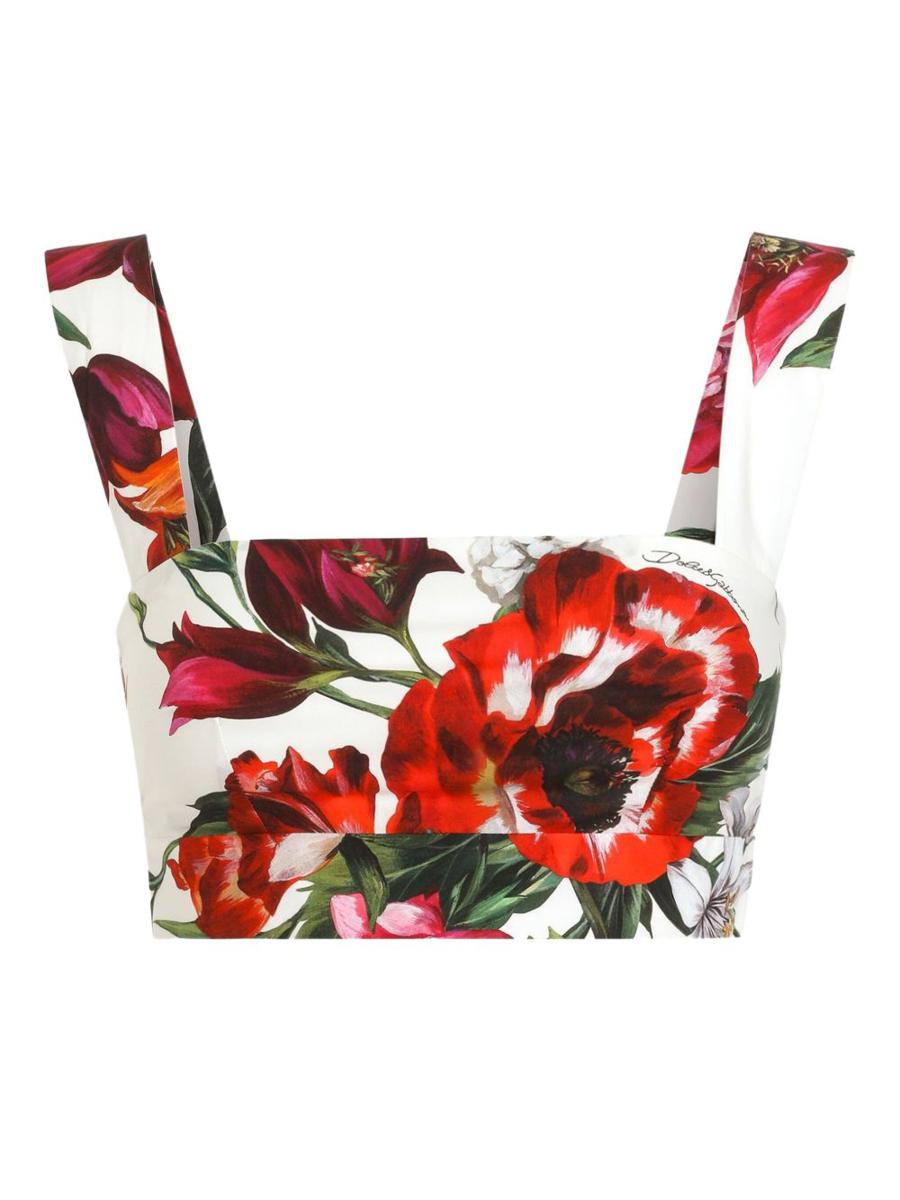 Dolce & Gabbana Flower Print Cotton Top