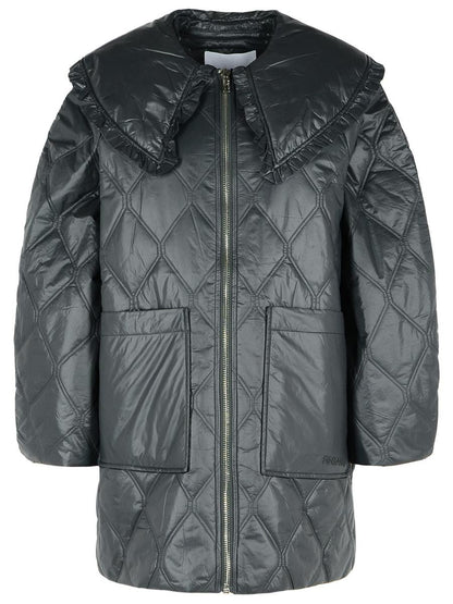 Ganni 'Shiny' Black Nylon Jacket