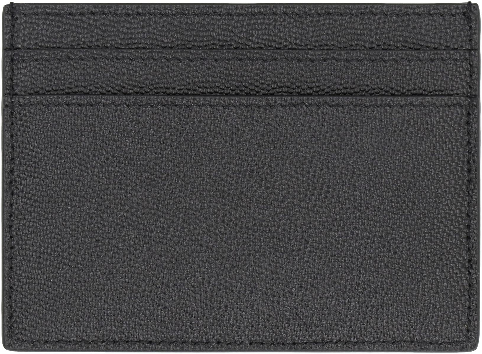 Saint Laurent Cassandre Logo Detail Leather Card Holder