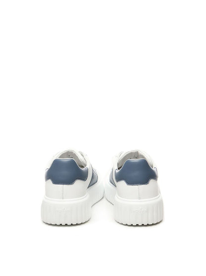 Hogan White H-Stripes Sneakers