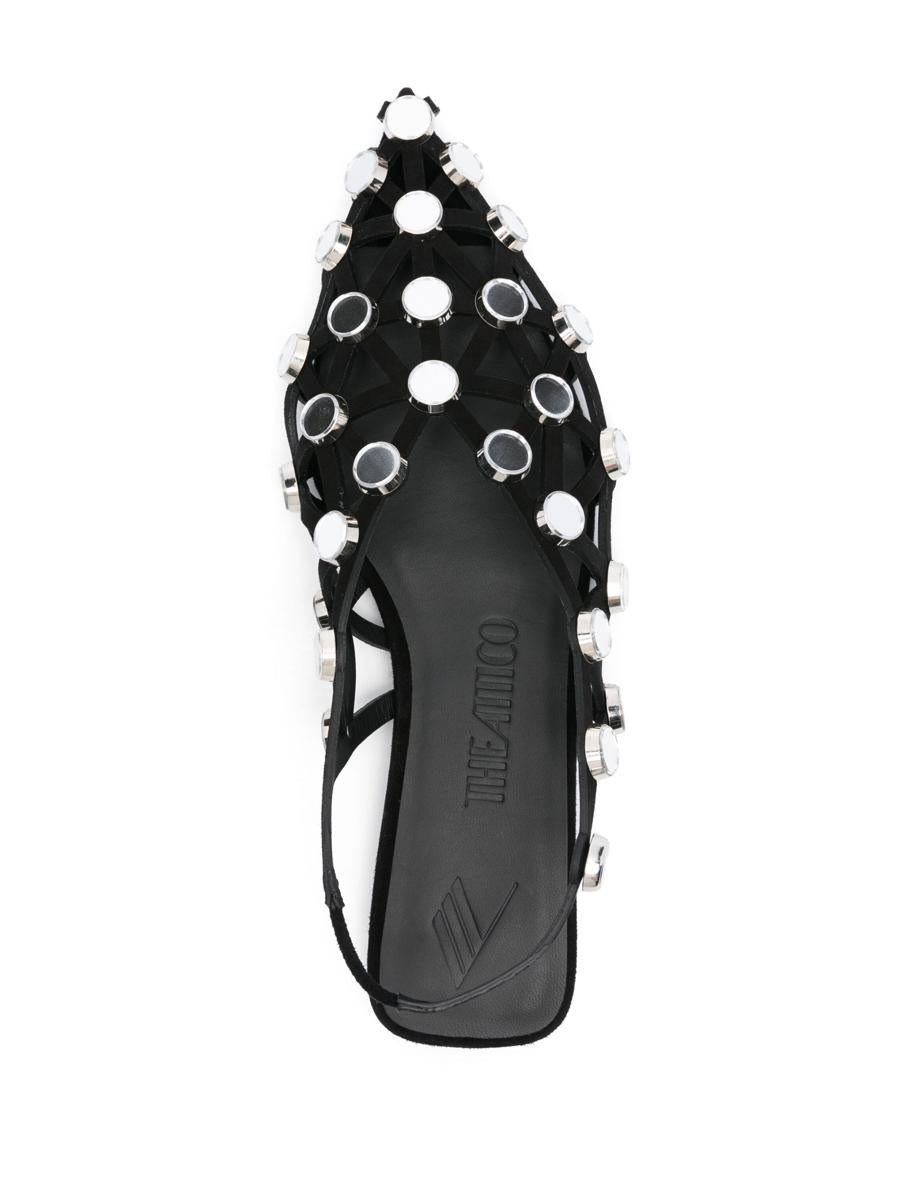 The Attico Grid Slingback Sandals