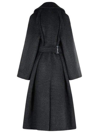 Ganni Grey Wool Blend Coat