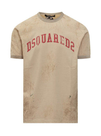 DSQUARED2 Dsquared2 Vintage Dirty Effect Logo T-Shirt