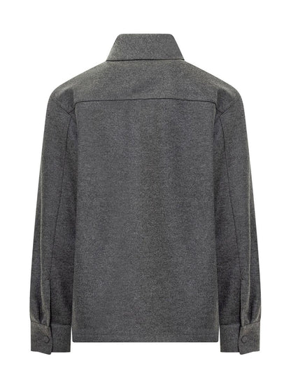 Jil Sander Jil Sander Grey Wool Jacket With Buttons