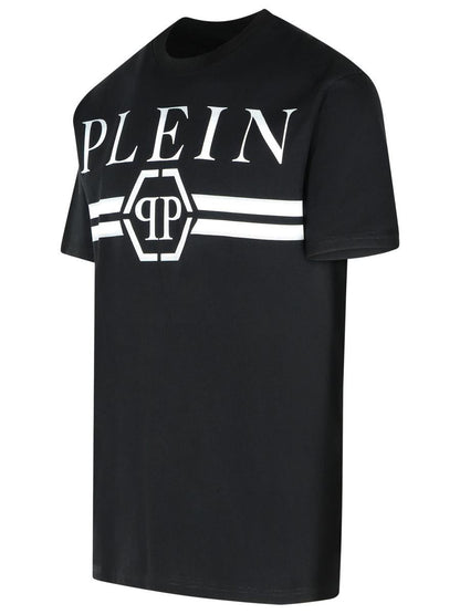 Philipp Plein Black Cotton T-Shirt
