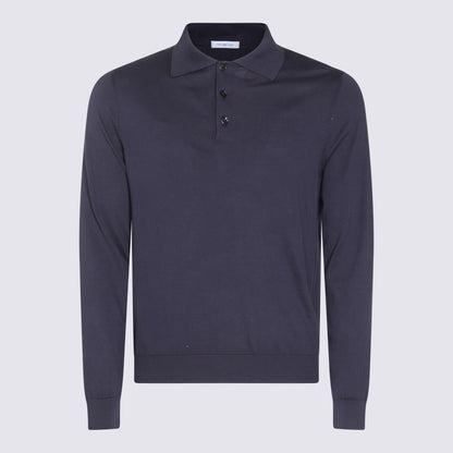 Malo Blue Cotton Knitwear