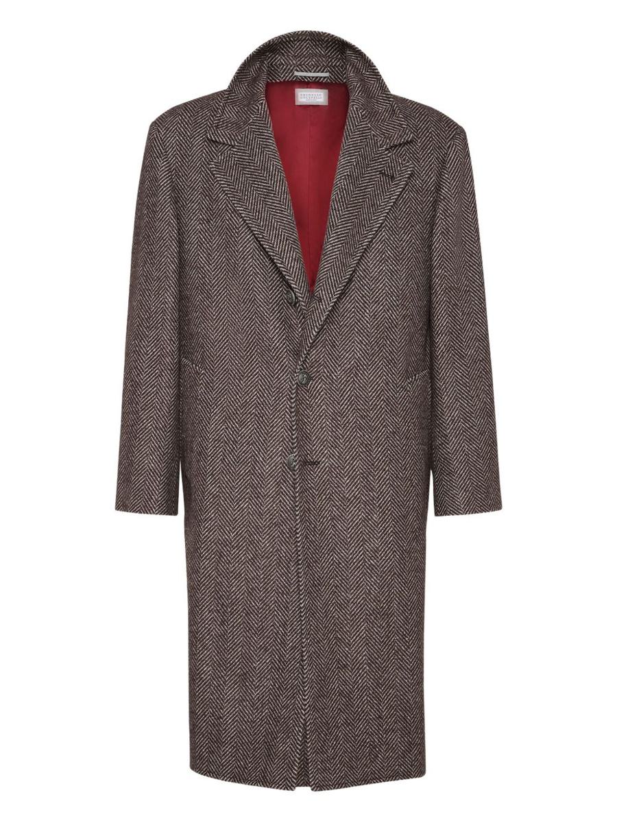 Brunello Cucinelli Cashmere And Silk Single Breasted Coat