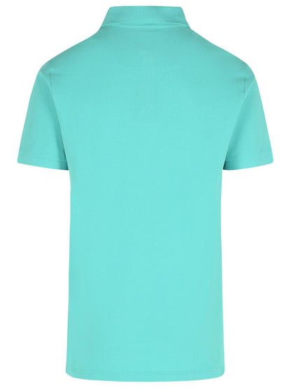 Etro 'Roma' Polo Shirt In Light Blue Cotton