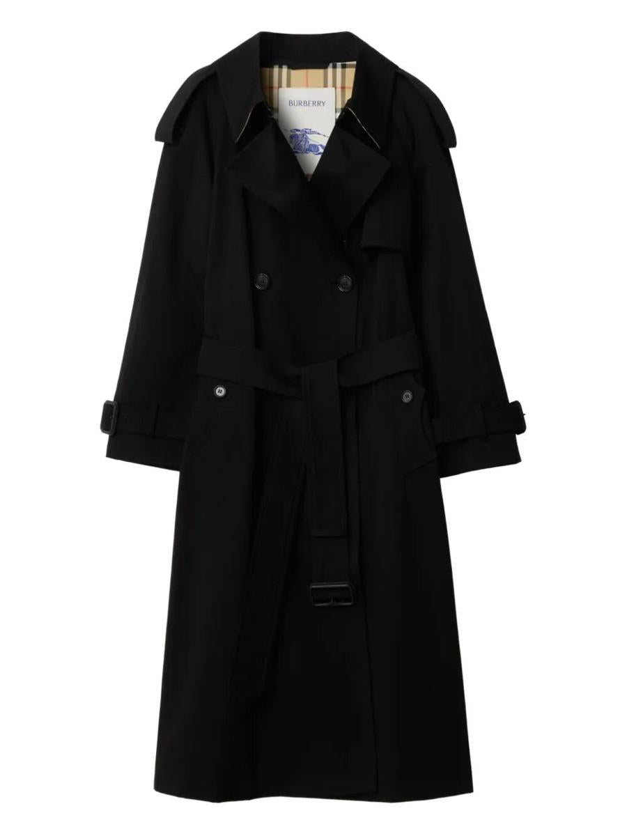 Burberry Long Gabardine Fitzrovia Trench Coat Clothing