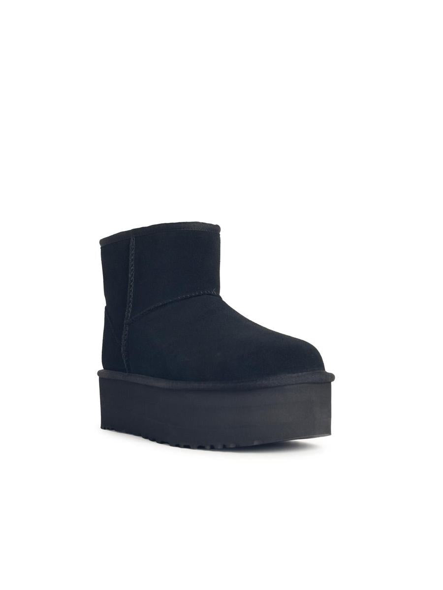 UGG 'Classic Mini Platform' Black Suede Boots