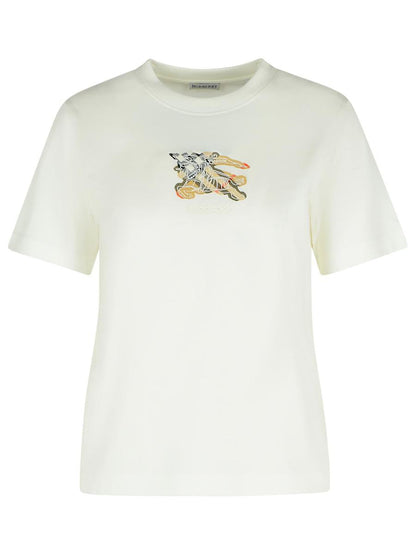 Burberry White Cotton T-Shirt