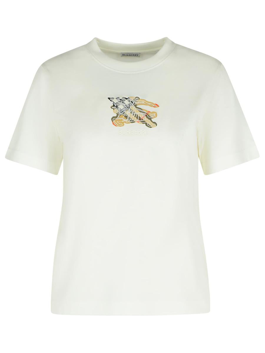 Burberry White Cotton T-Shirt