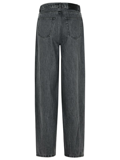 Rotate Birger Christensen Black Cotton Jeans With Laces