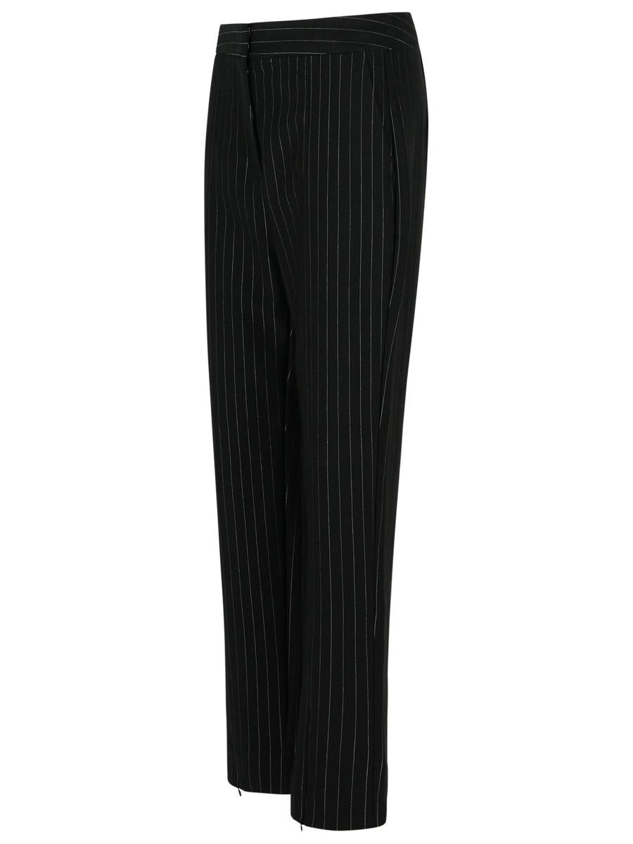 Ganni Black Viscose Blend Trousers