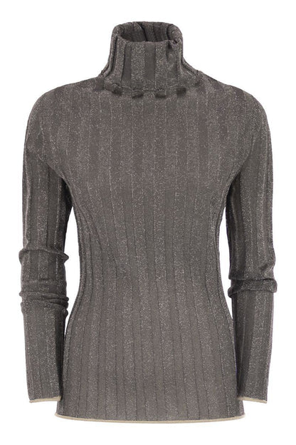 Fabiana Filippi Ribbed Turtleneck With Lurex