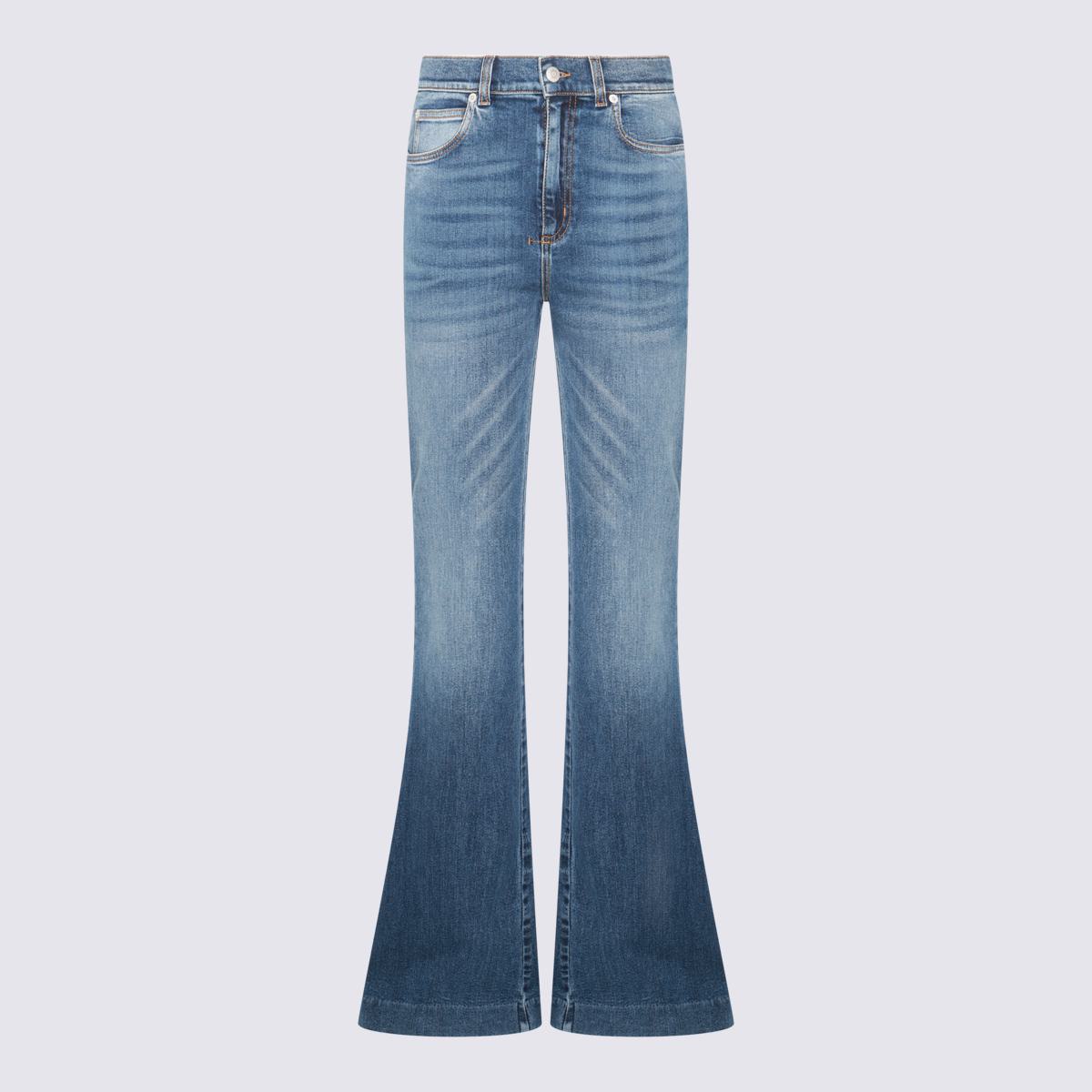 Alexander McQueen Blue Cotton Jeans