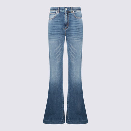 Alexander McQueen Blue Cotton Jeans