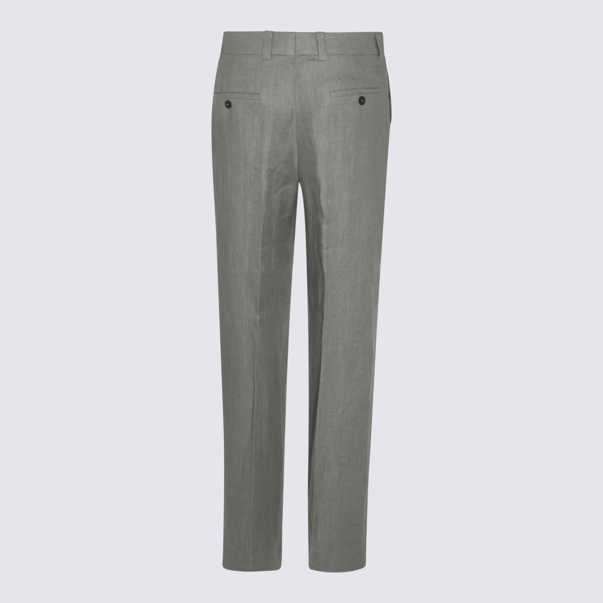 Incotex Grey Linen Pants