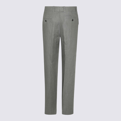 Incotex Grey Linen Pants