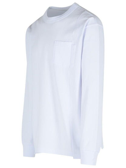 Sacai White Cotton T-Shirt