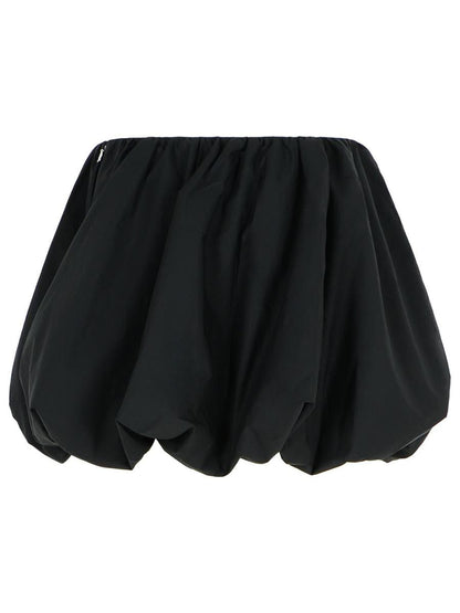 Rotate Birger Christensen 'Balloon' Black Cotton Miniskirt